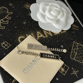 Chanel, подержанные серьги с двойным логотипом. Оригинальная копи