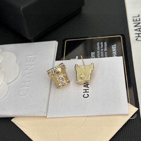 Chanel подержанные серьги с двойным логотипом. Оригинальная копия