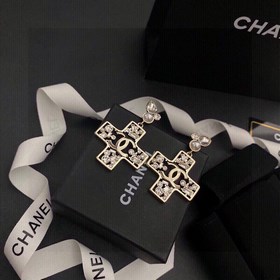 Chanel подержанные серьги с двойным логотипом. Оригинальная копия