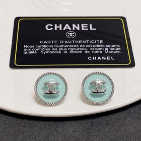 CHANEL высококачественные серебряные серьги с голубым небом из но