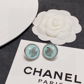 CHANEL высококачественные серебряные серьги с голубым небом из но