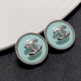 CHANEL высококачественные серебряные серьги с голубым небом из но