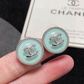 CHANEL высококачественные серебряные серьги с голубым небом из но