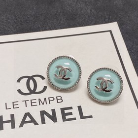 CHANEL высококачественные серебряные серьги с голубым небом из но
