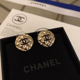 Новые серьги Chanel без проколов, классический ромбовидный узор, 