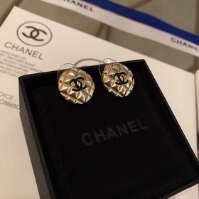 Новые серьги Chanel без проколов, классический ромбовидный узор, 