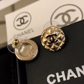 Новые серьги Chanel без проколов, классический ромбовидный узор, 