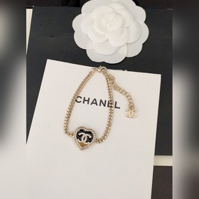 【chanel двухцветный браслет в форме сердца】изготовлен из латуни 0