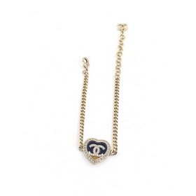 Chanel Двухцветный браслет в форме сердца】Изготовлен из латуни