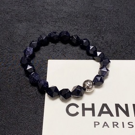 Браслет Chanel с буквами «CC» из натурального фиолетового камня! 