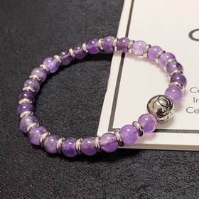 Chanel браслет с буквами «CC» из натурального фиолетового кристал