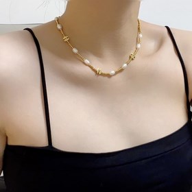 Новейшее золотое колье Chanel с натуральными пресноводными жемчуж