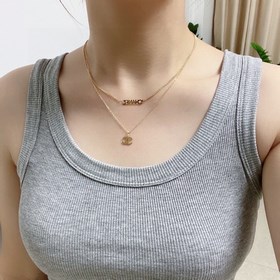 Chanel новейшая модная двухслойная цепочка с двойной буквой C. Оч