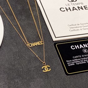 Chanel новейшая модная двухслойная цепочка с двойной буквой C. Оч