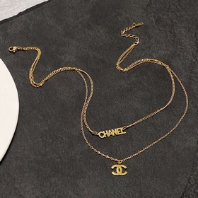 Chanel новейшая модная двухслойная цепочка с двойной буквой C. Оч