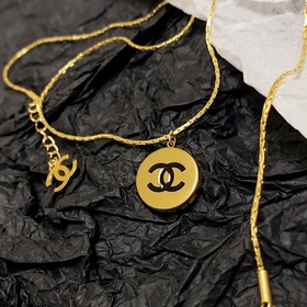 Chanel новейшая модная подвеска в форме буквы C с двумя золотыми 