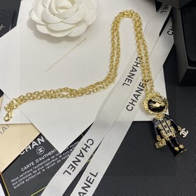 Chanel Черное колье Cat People с индивидуальным дизайном привлек