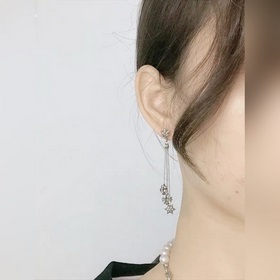 Chrome Hearts Крестообразные серьги с кисточками, вес пары около 