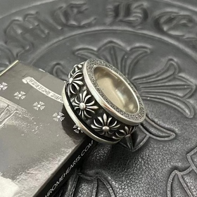 CHROME HEARTS Высококачественное кольцо с вращающимся крестом Ра