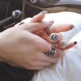 CHROME HEARTS Высококачественное кольцо с вращающимся крестом Ра