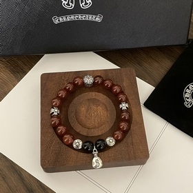 Специальная версия Chrome Hearts, браслет с красным агатом и крес