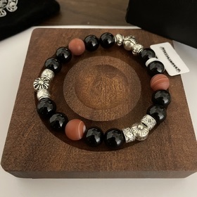 Специальная версия Chrome Hearts Черный сердолик Красный песчаник