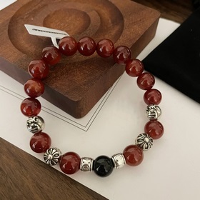 Специальная версия Chrome Hearts Южный красный агат * Браслет с н