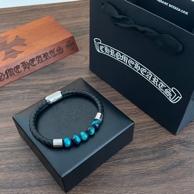 Chrome Hearts Крокс Хертс ретро браслет с цветными бусинами на ко