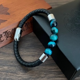 Chrome Hearts Крокс Хертс ретро браслет с цветными бусинами на ко
