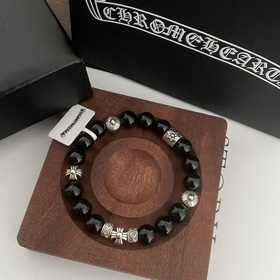 Специальная версия Chrome Hearts Черный гагат * Браслет с крестом