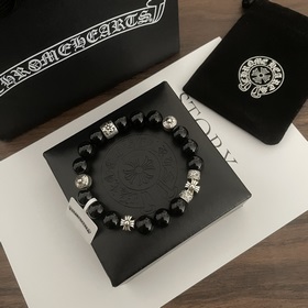 Специальная версия Chrome Hearts Черный гагат * Браслет с крестом