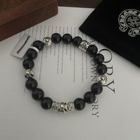Специальная версия Chrome Hearts Черный гагат * Браслет с крестом