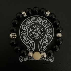 Специальная версия Chrome Hearts Черный гагат * Браслет с крестом