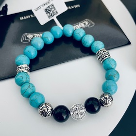 Специальная версия Chrome Hearts с черным халхутом и бирюзой, бра