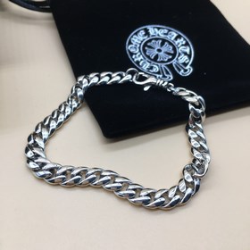 Браслет сердечком из серебра 17 см, 19 см
