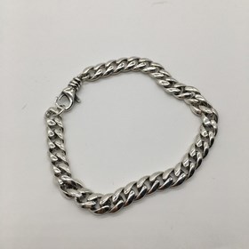 Браслет сердечком из серебра 17 см, 19 см