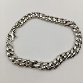 Браслет сердечком из серебра 17 см, 19 см