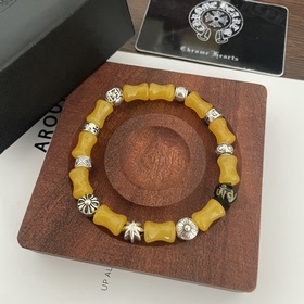 Специальная версия Chrome Hearts Браслет из янтаря и бамбука * Бр