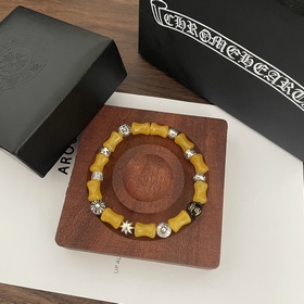 Специальная версия Chrome Hearts Браслет из янтаря и бамбука * Бр