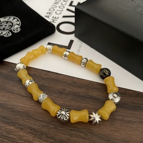 Специальная версия Chrome Hearts Браслет из янтаря и бамбука * Бр