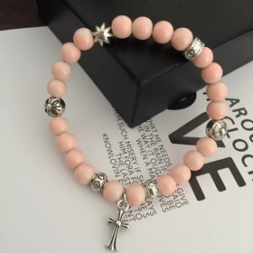 Специальная версия Chrome Hearts Браслет с розовым кристаллом и м