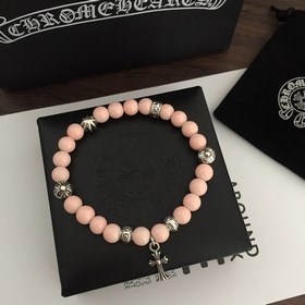 Специальная версия Chrome Hearts Браслет с розовым кристаллом и м