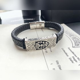 Chrome Hearts, браслет из кожи с классическим скаутским узором, и