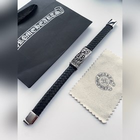 Chrome Hearts, браслет из кожи с классическим скаутским узором, и