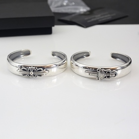 Chrome Hearts Chrome Hearts Браслет с открытым крестом и свежим д