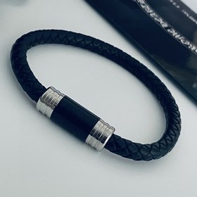 Специальная версия Chrome Hearts Браслет из черного янтаря с кожа
