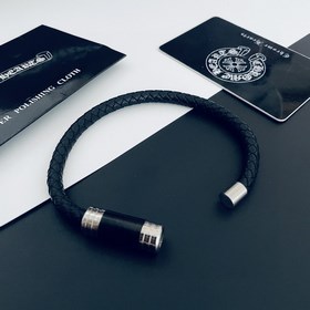 Специальная версия Chrome Hearts Браслет из черного янтаря с кожа