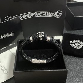 Chrome Hearts Классический ретро браслет из кожи с цветочным узор