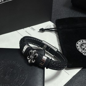 Chrome Hearts Классический ретро браслет из кожи с цветочным узор