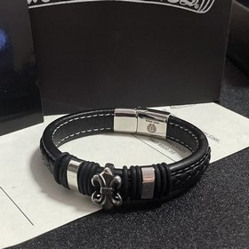 Chrome Hearts Классический ретро браслет из кожи с цветочным узор